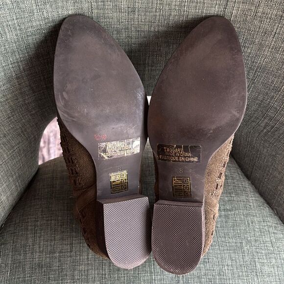 Jeffrey Campbell Taggart olive green suede Women Olive Ankle Booties boots sz 8 - Picture 8 of 11